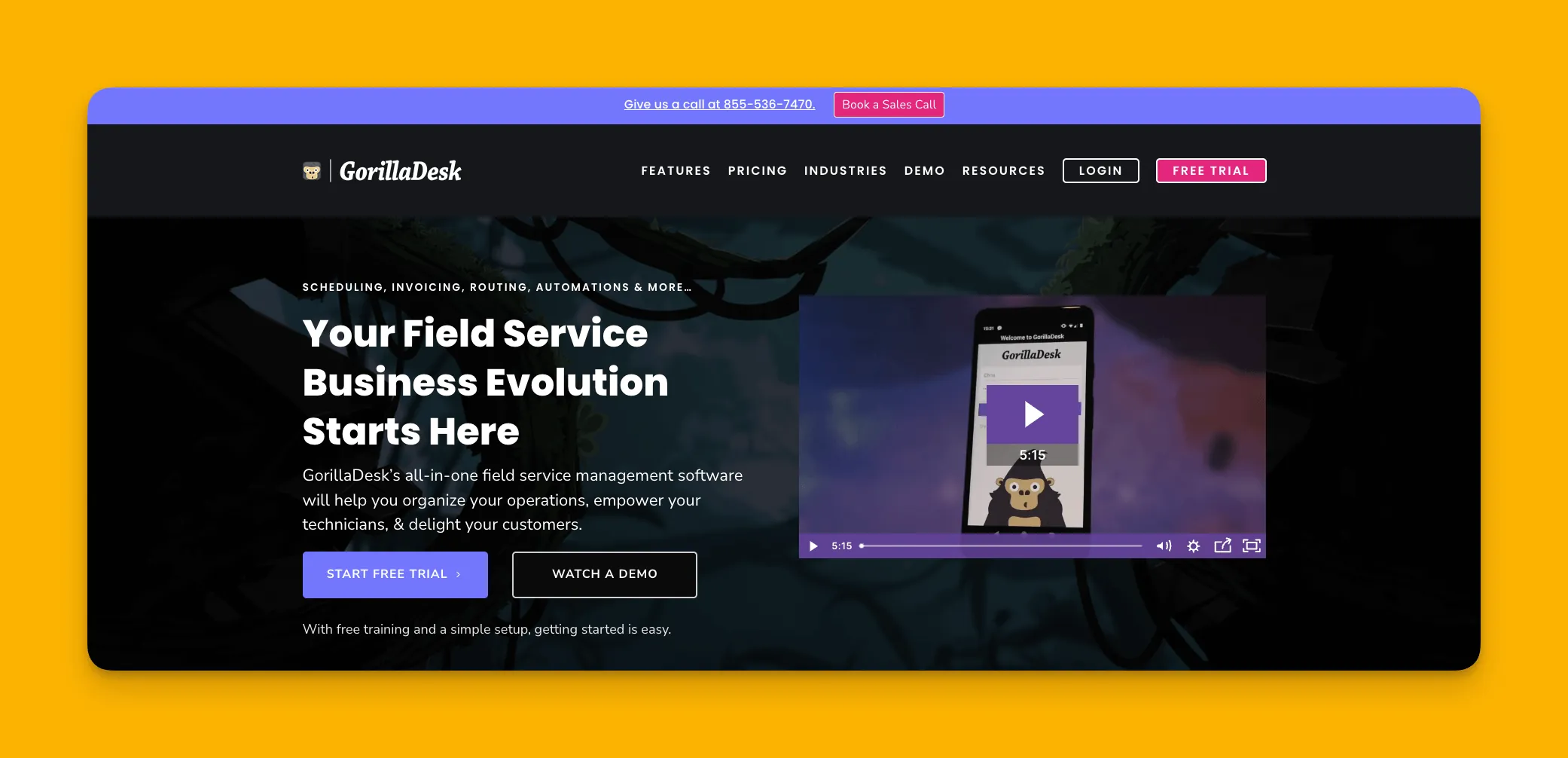 GorillaDesk interface