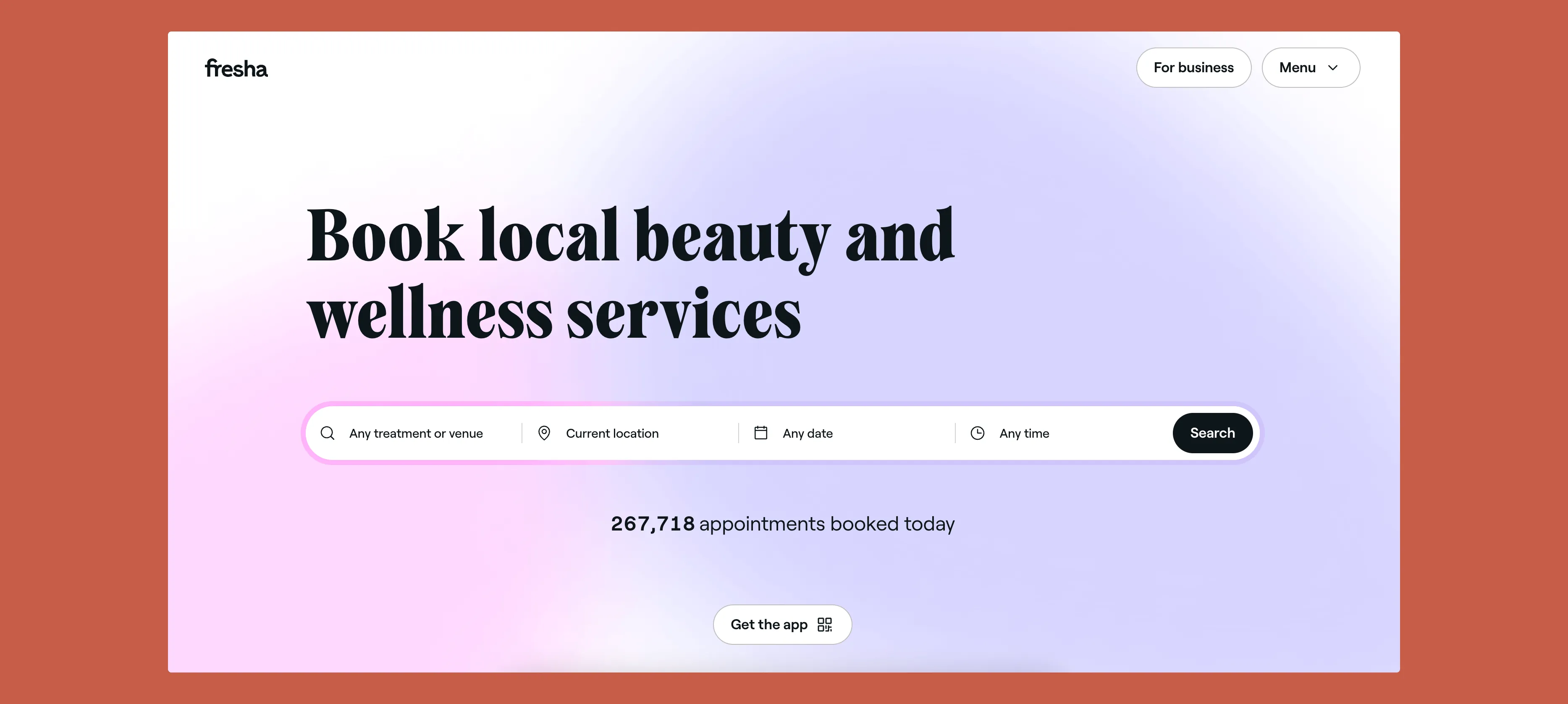 Fresha salon booking platform interface