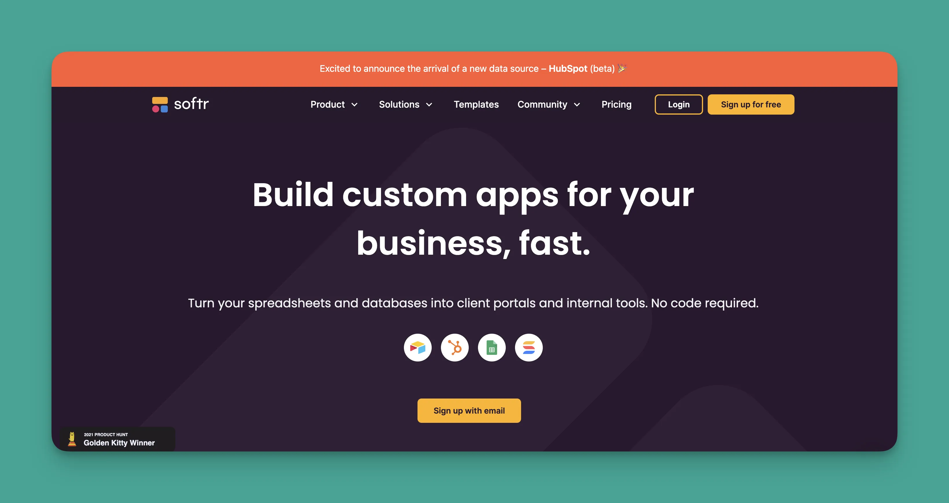 Softr app builder interface