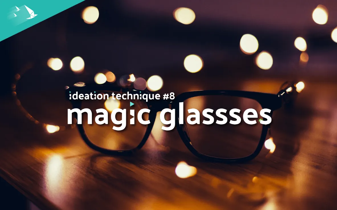 Magic glasses representing new perspectives