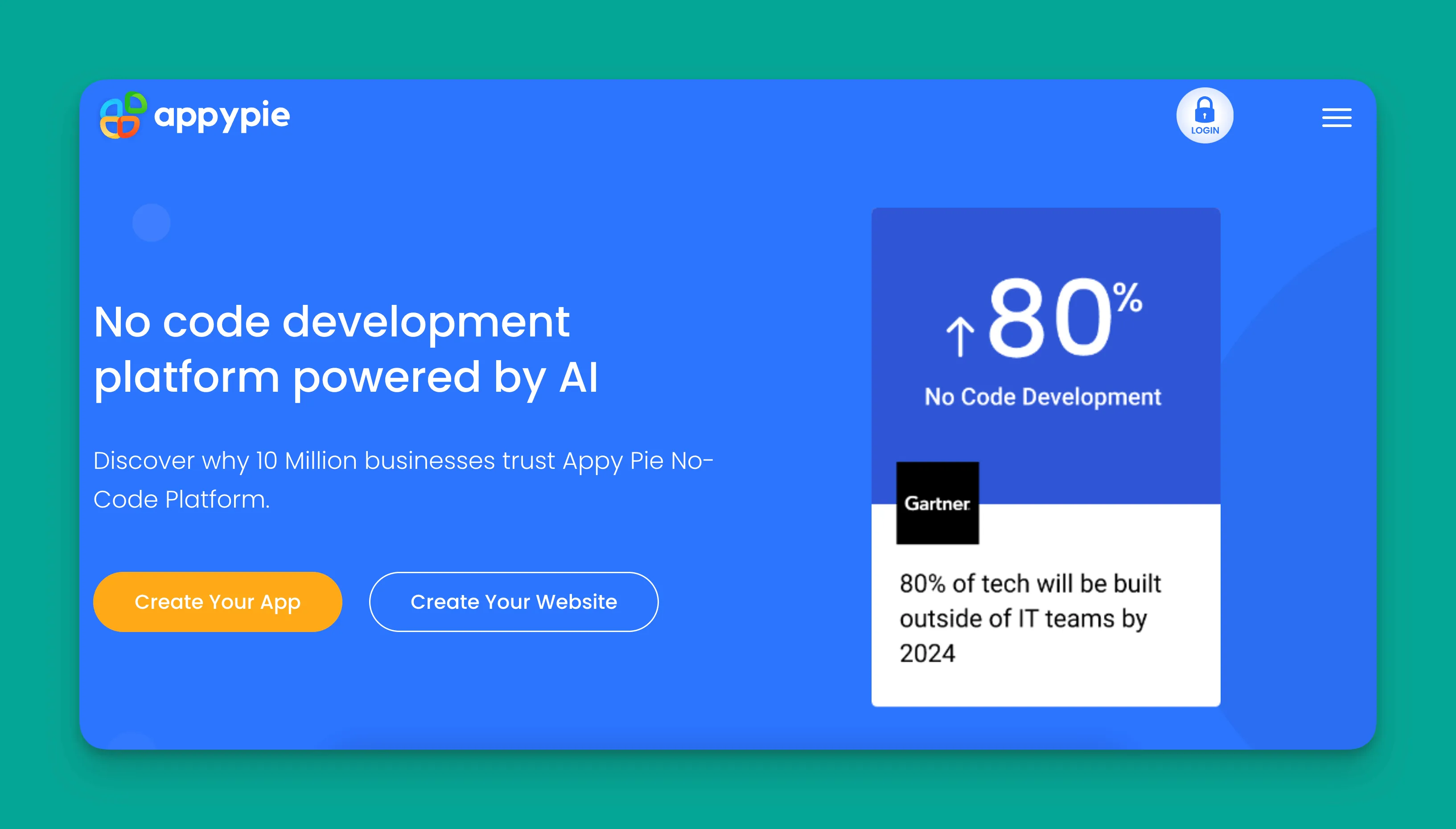 Appy Pie app builder interface