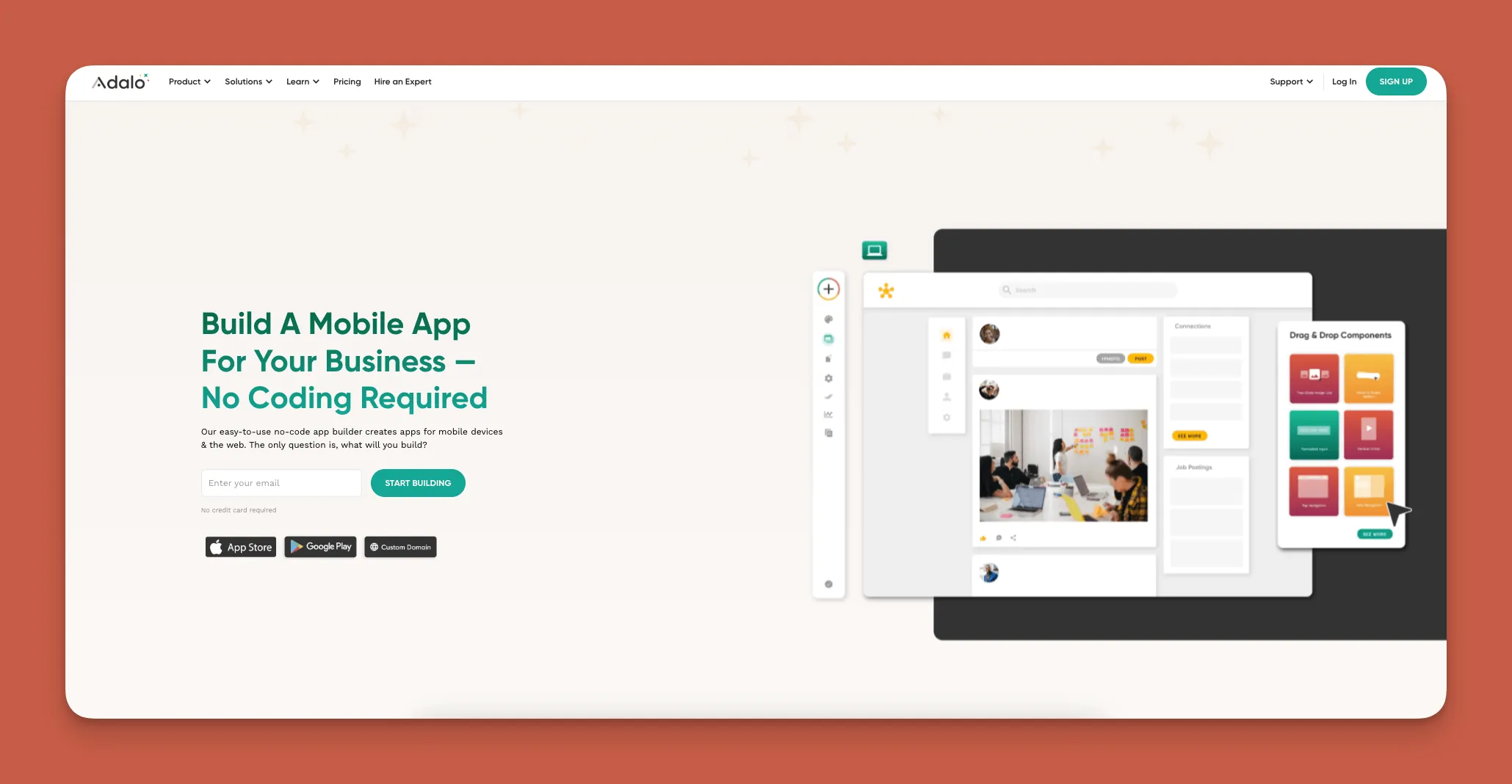 Adalo web app builder interface