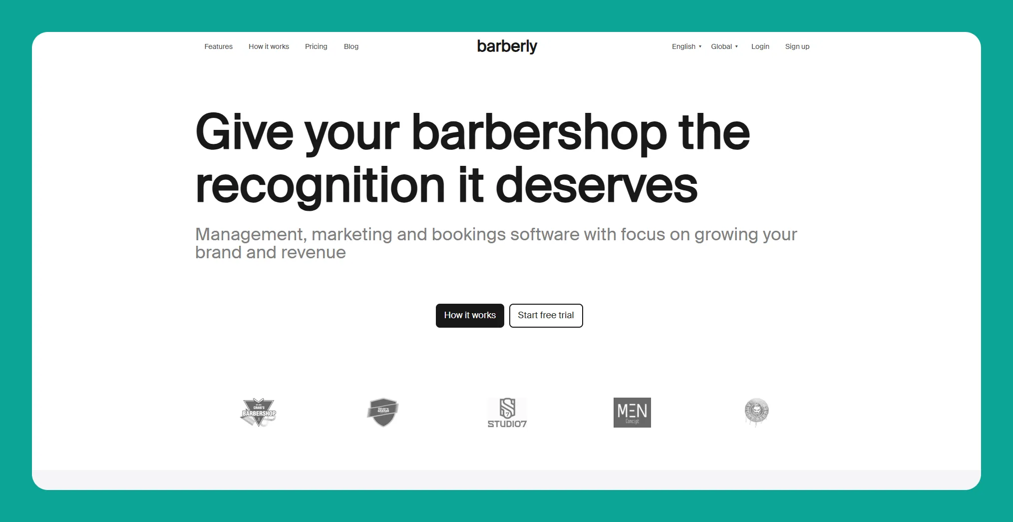 Barberly booking app interface