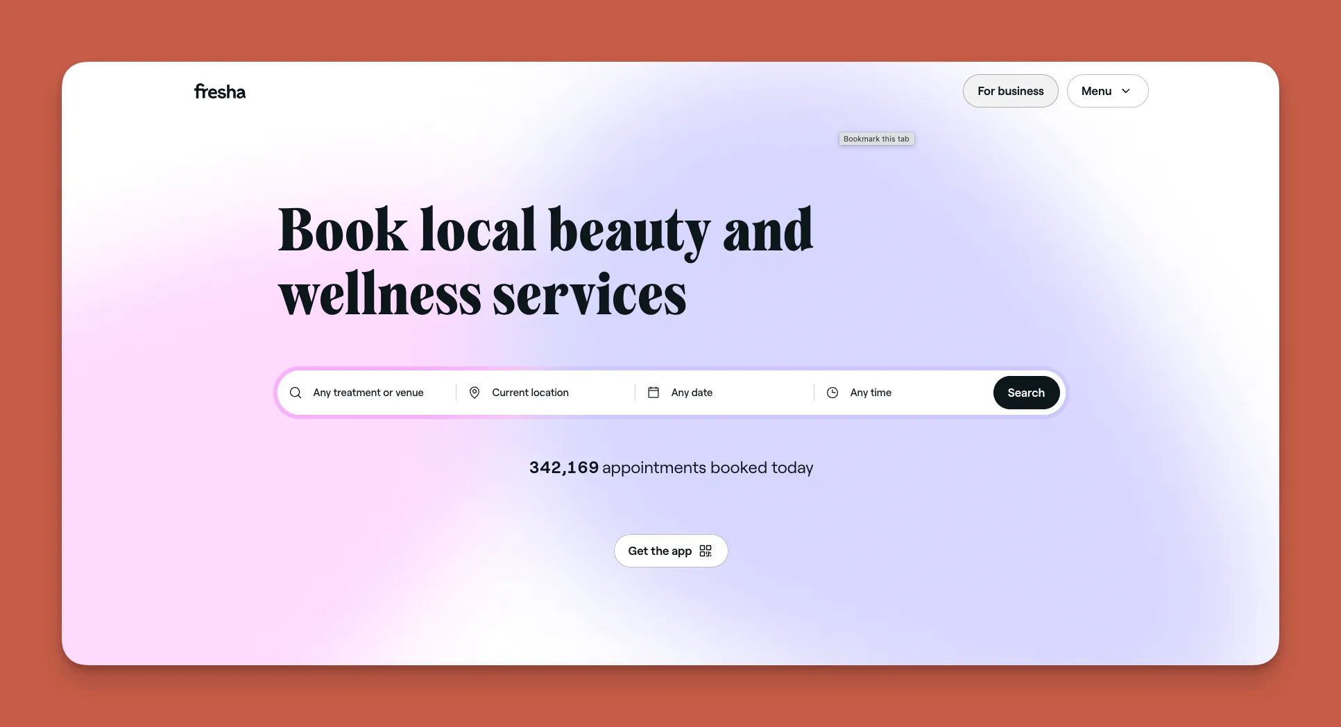 Fresha booking platform interface