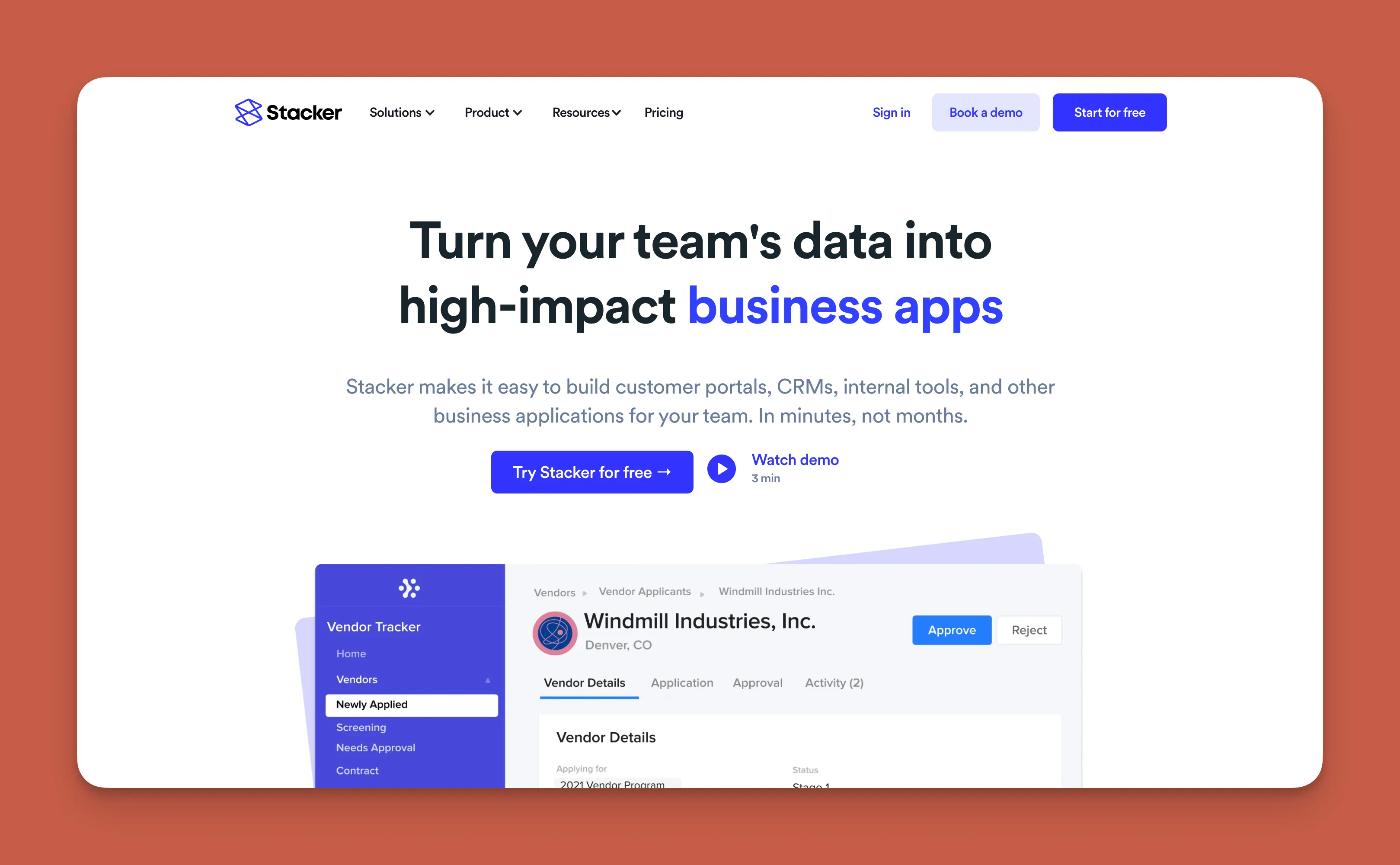 Stacker internal tools builder interface