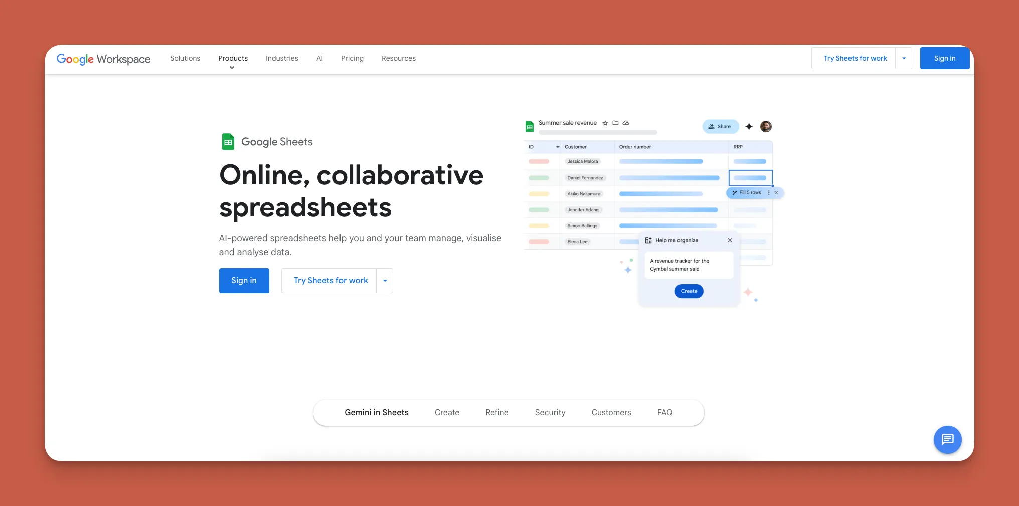Google Sheets relational database interface