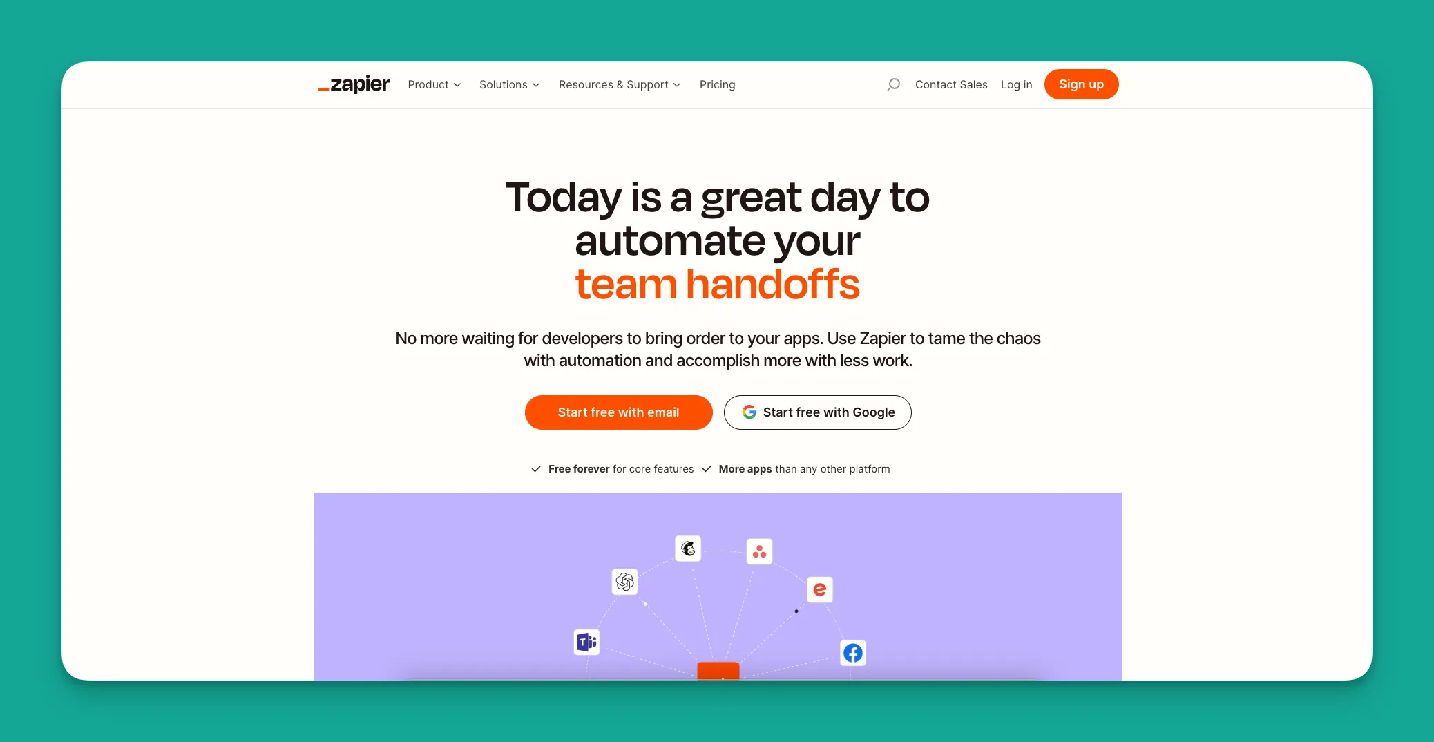 Zapier automation interface