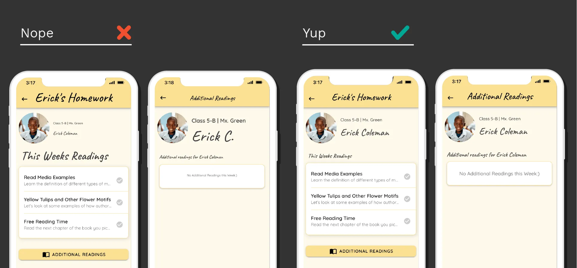 Consistent hierarchy example