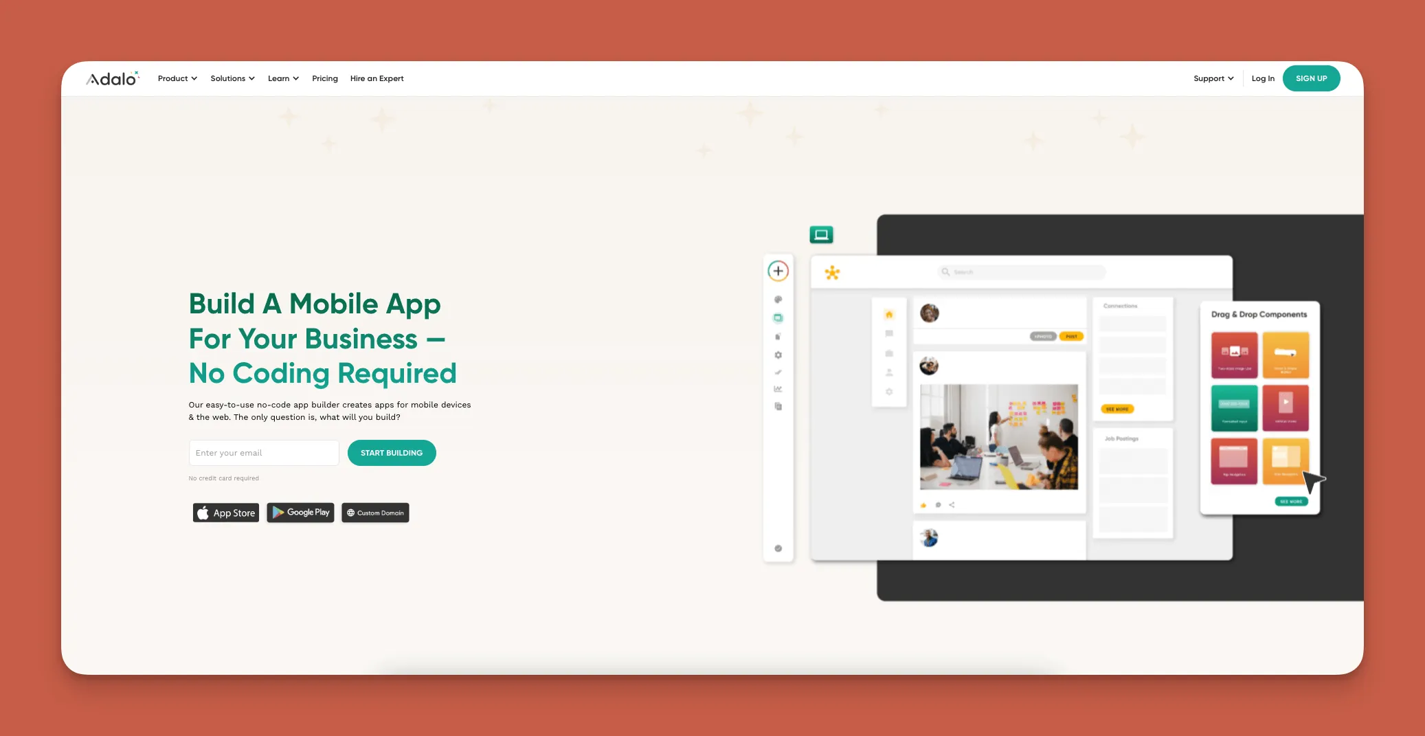 Adalo app builder interface