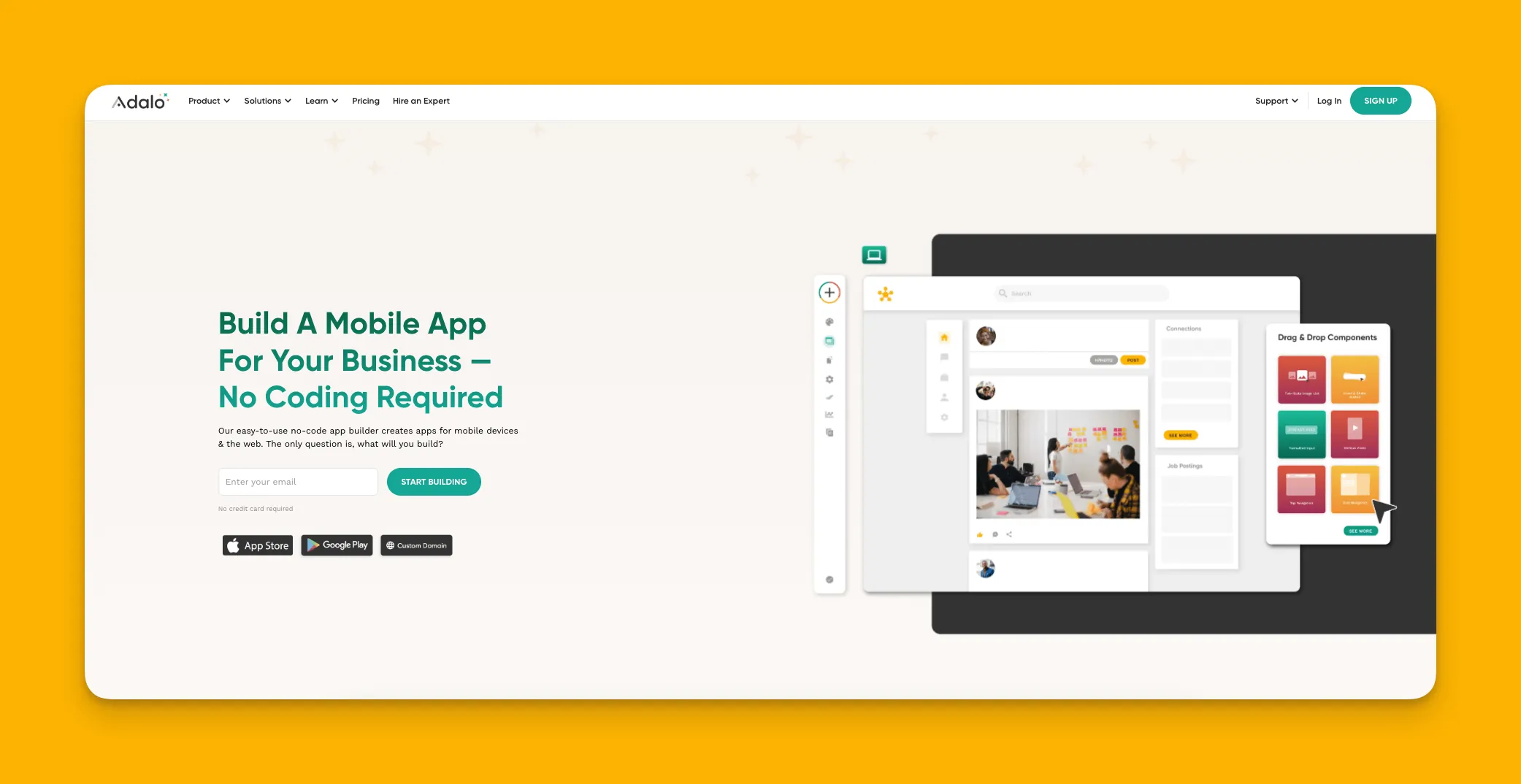 Adalo app builder interface