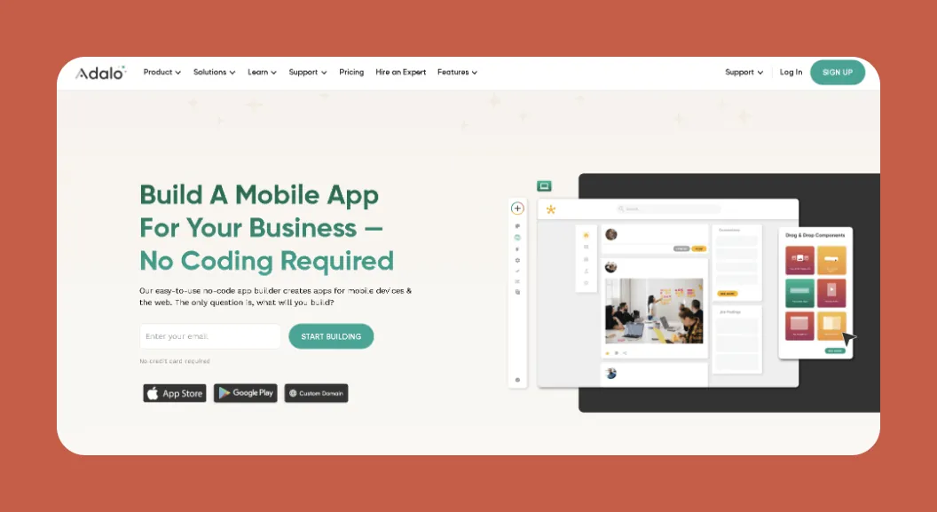 Adalo app builder interface