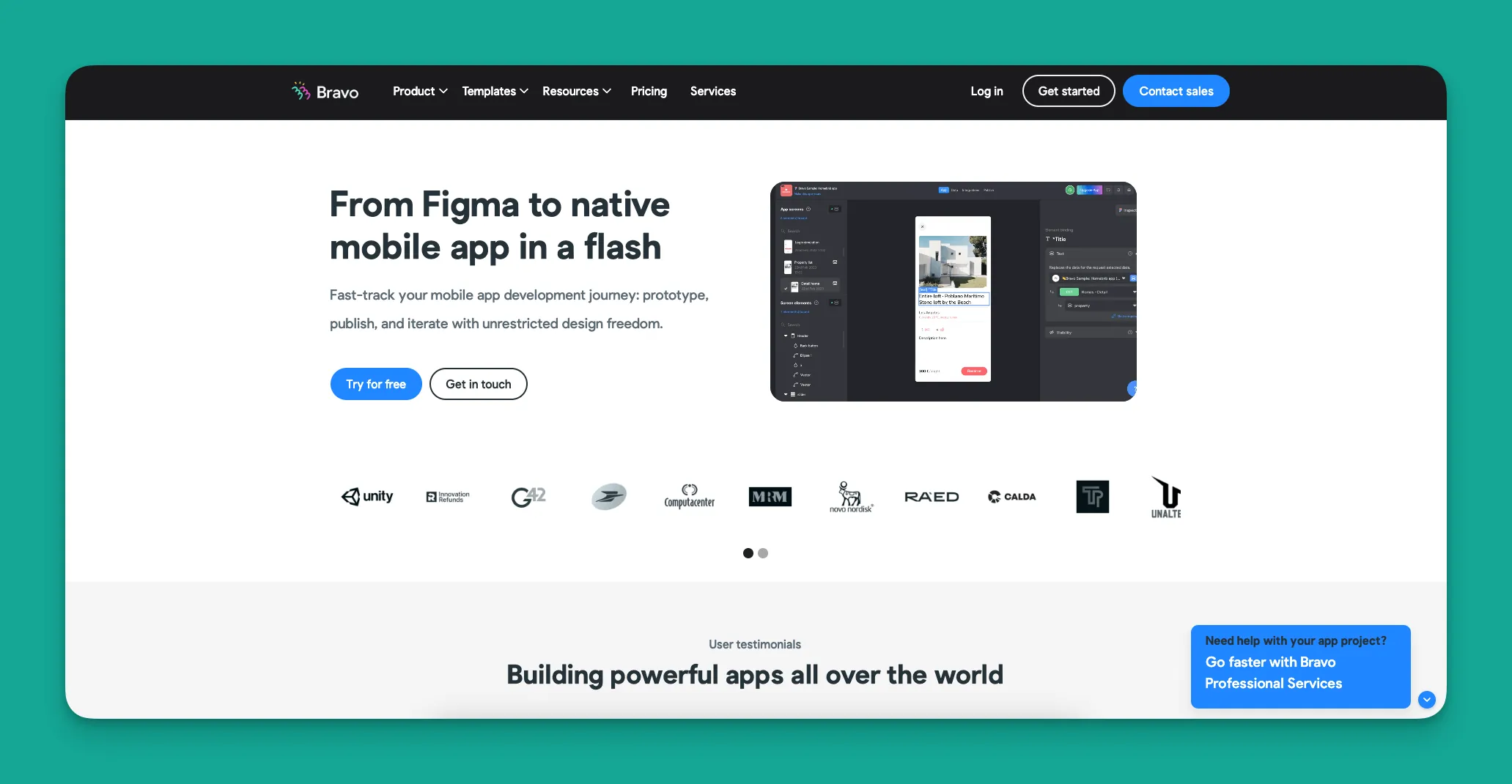 Bravo Studio interface
