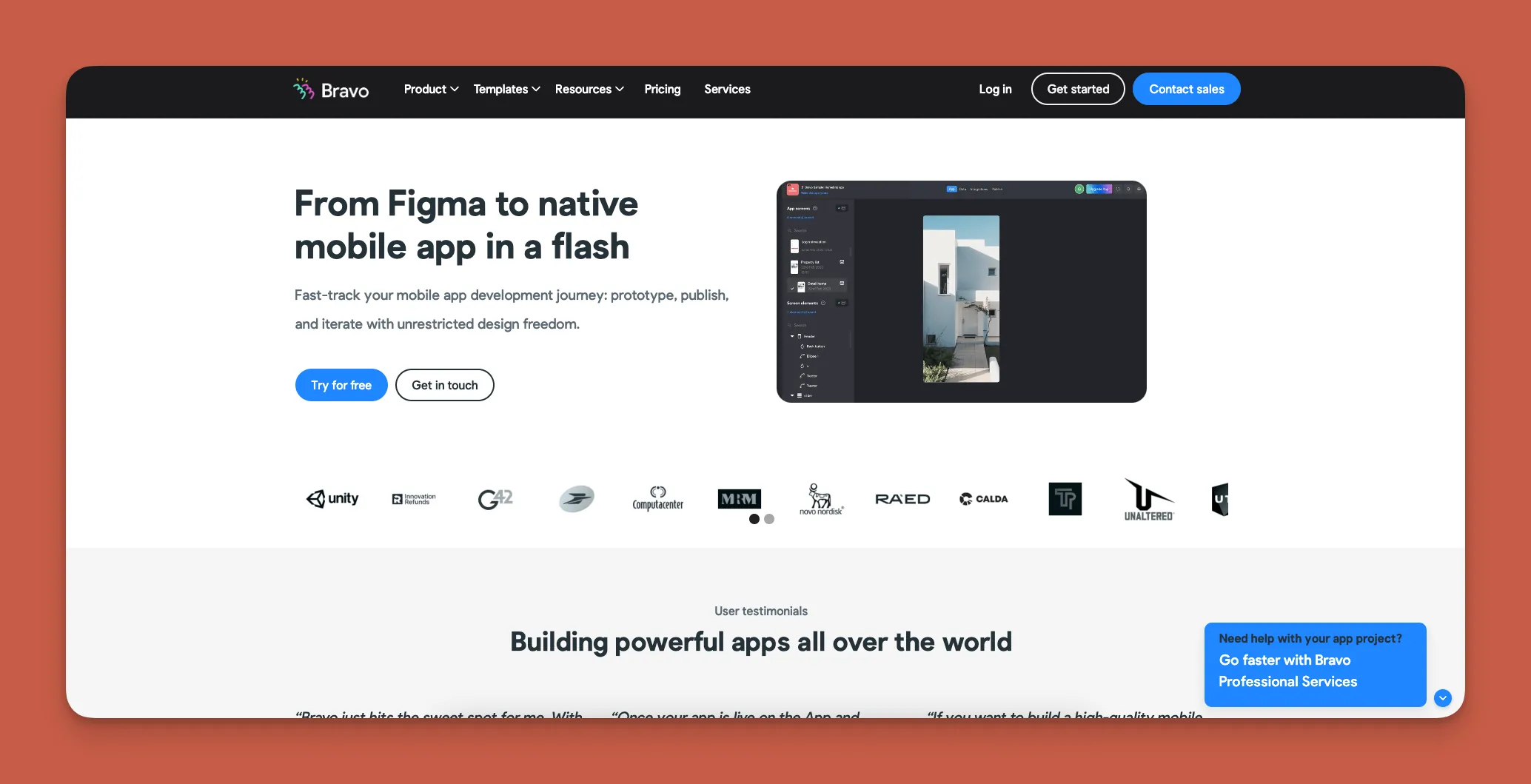 Bravo Studio interface