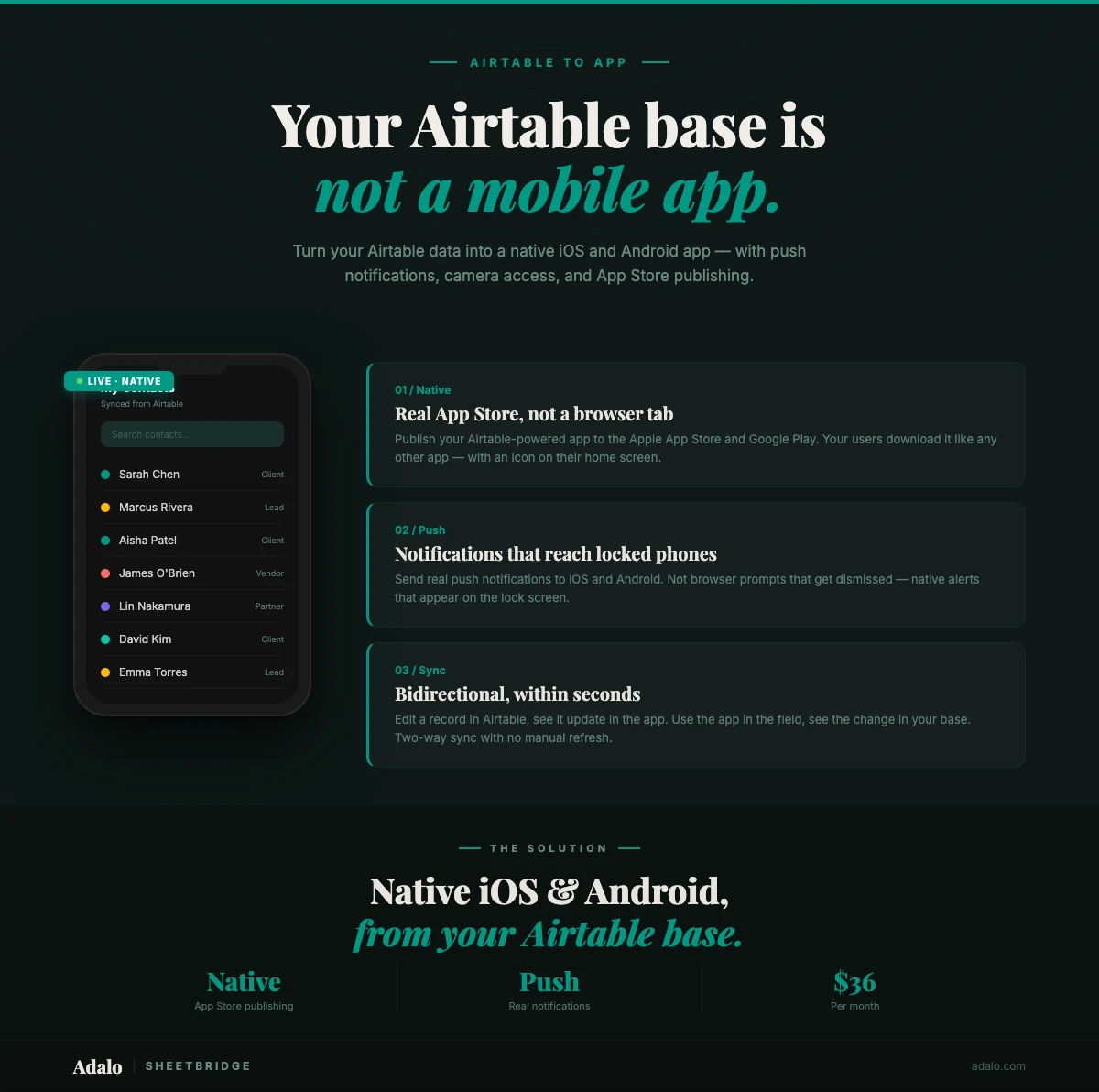 Turn Your Airtable Base into a Native Mobile App