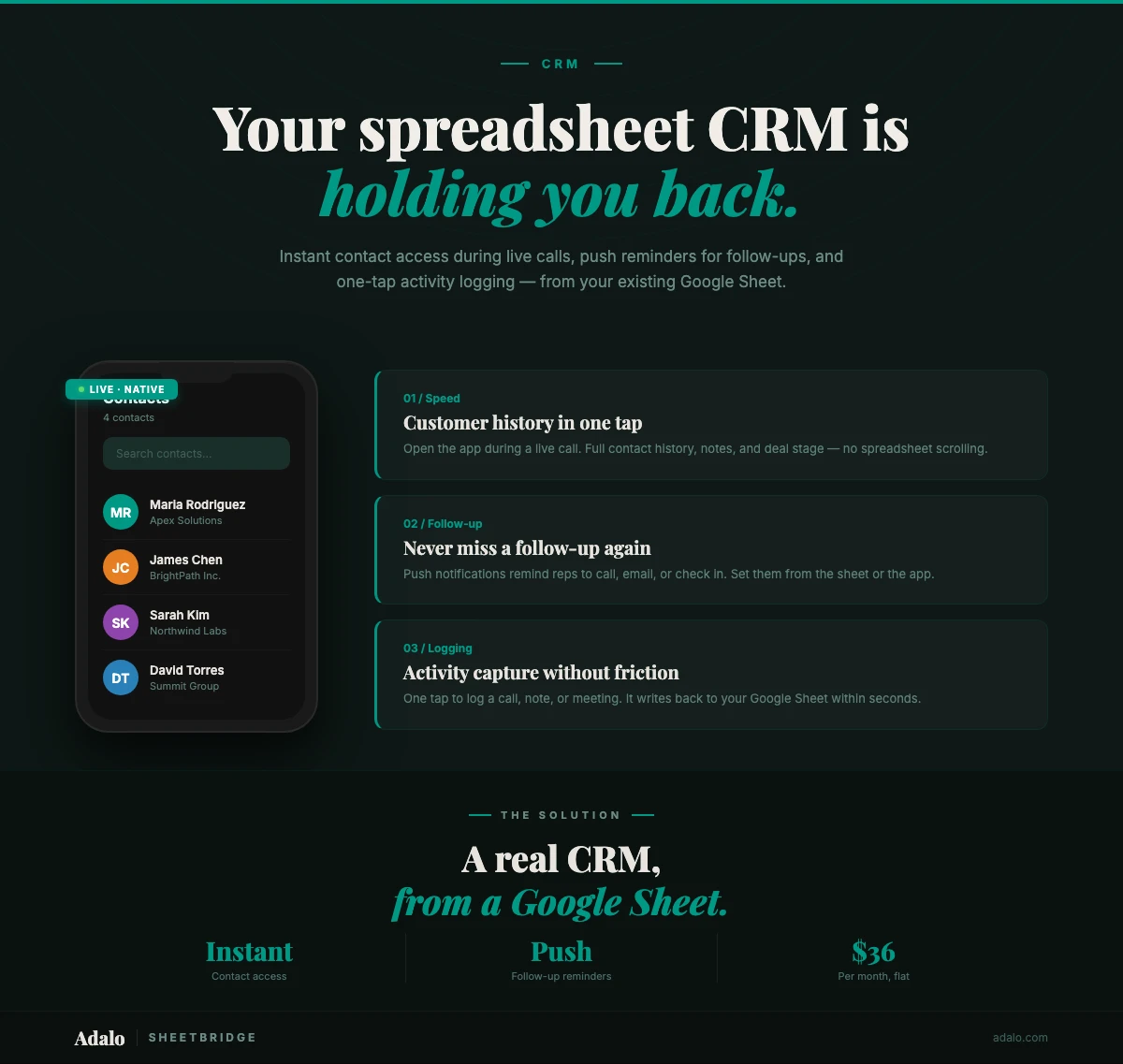 Turn Your Google Sheets CRM Into a Real App