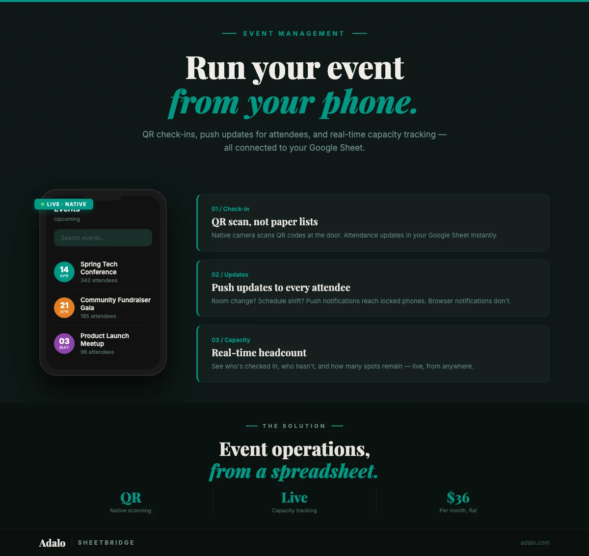 Google Sheets Event App in 30 Minutes