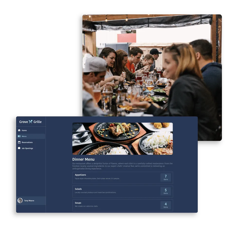 Display Your Menu Items