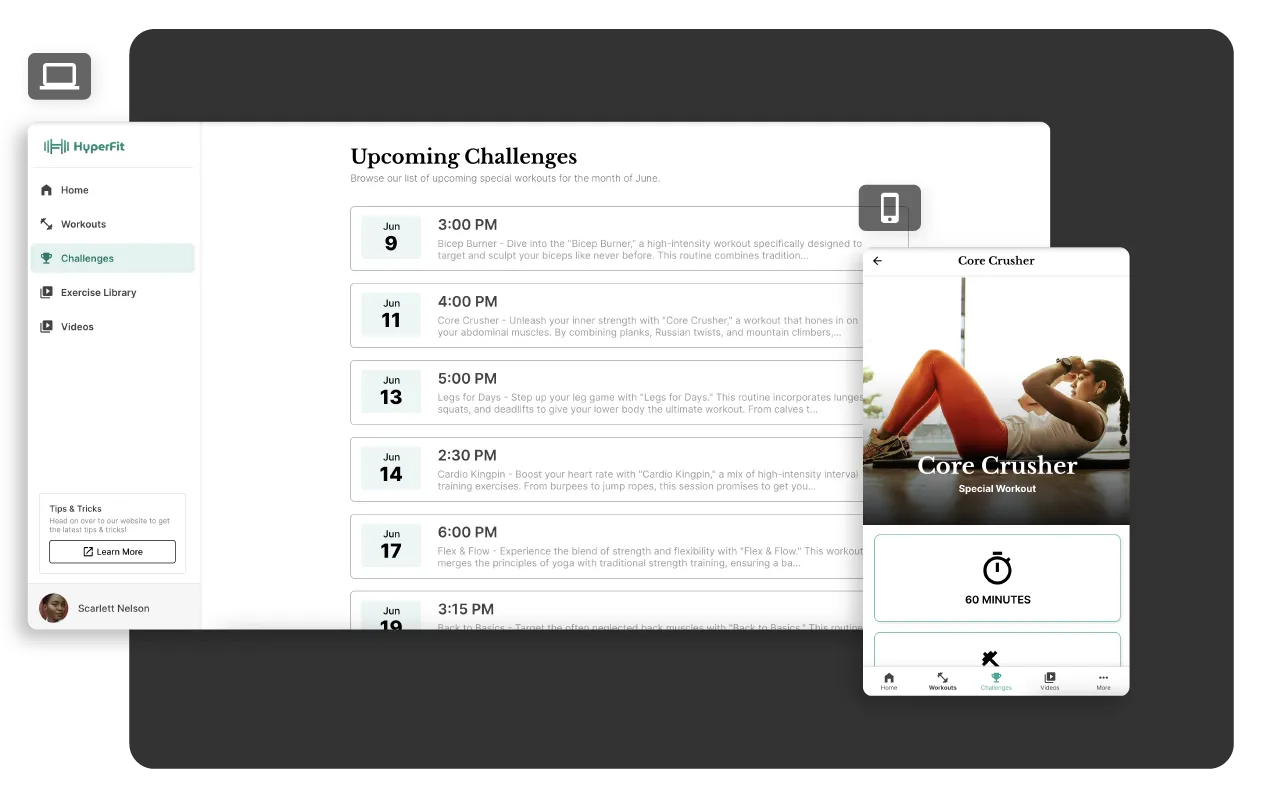 Browse Dates in a custom mobile app image