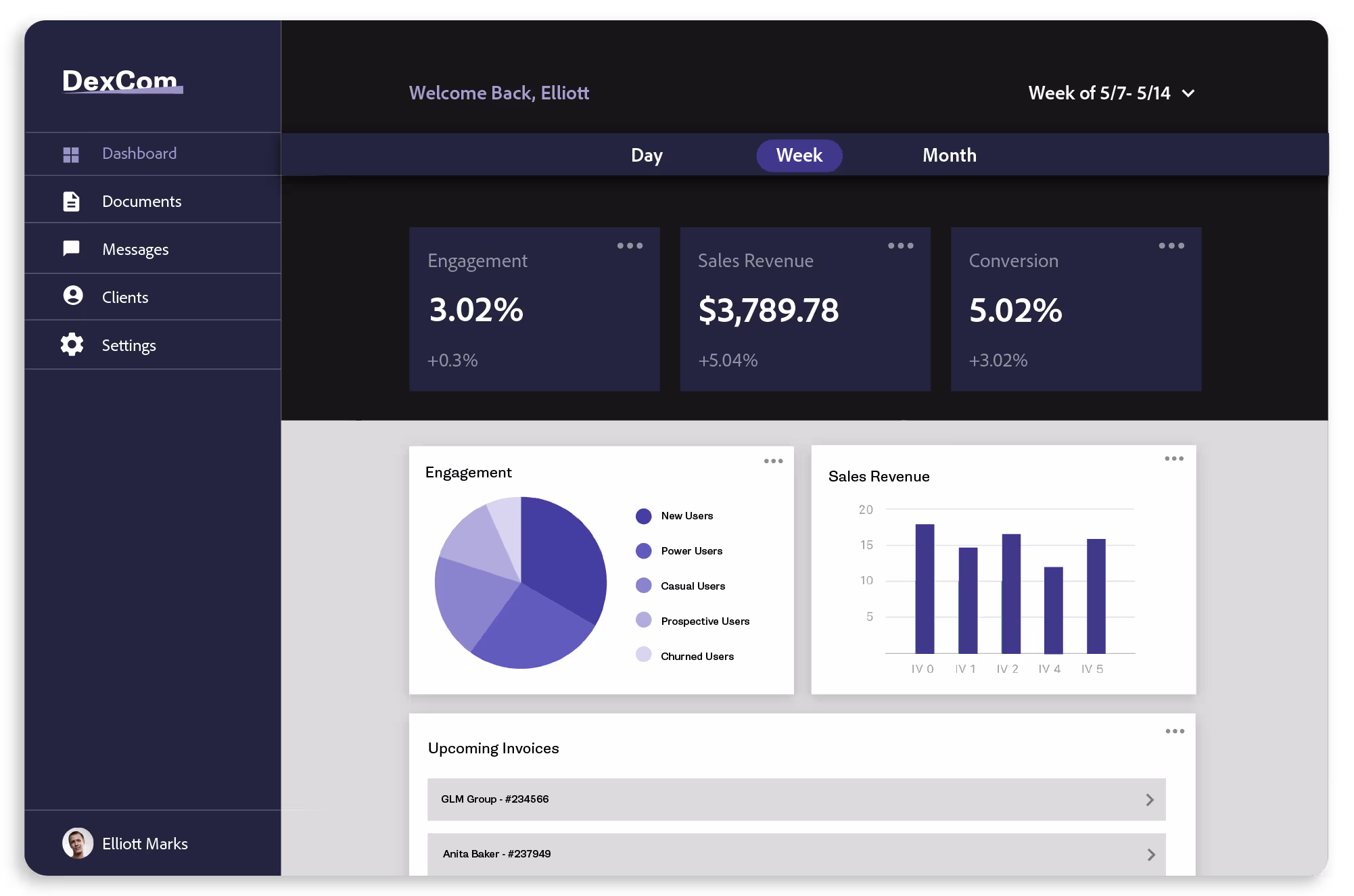 Internal dashboard web app built with Adalo