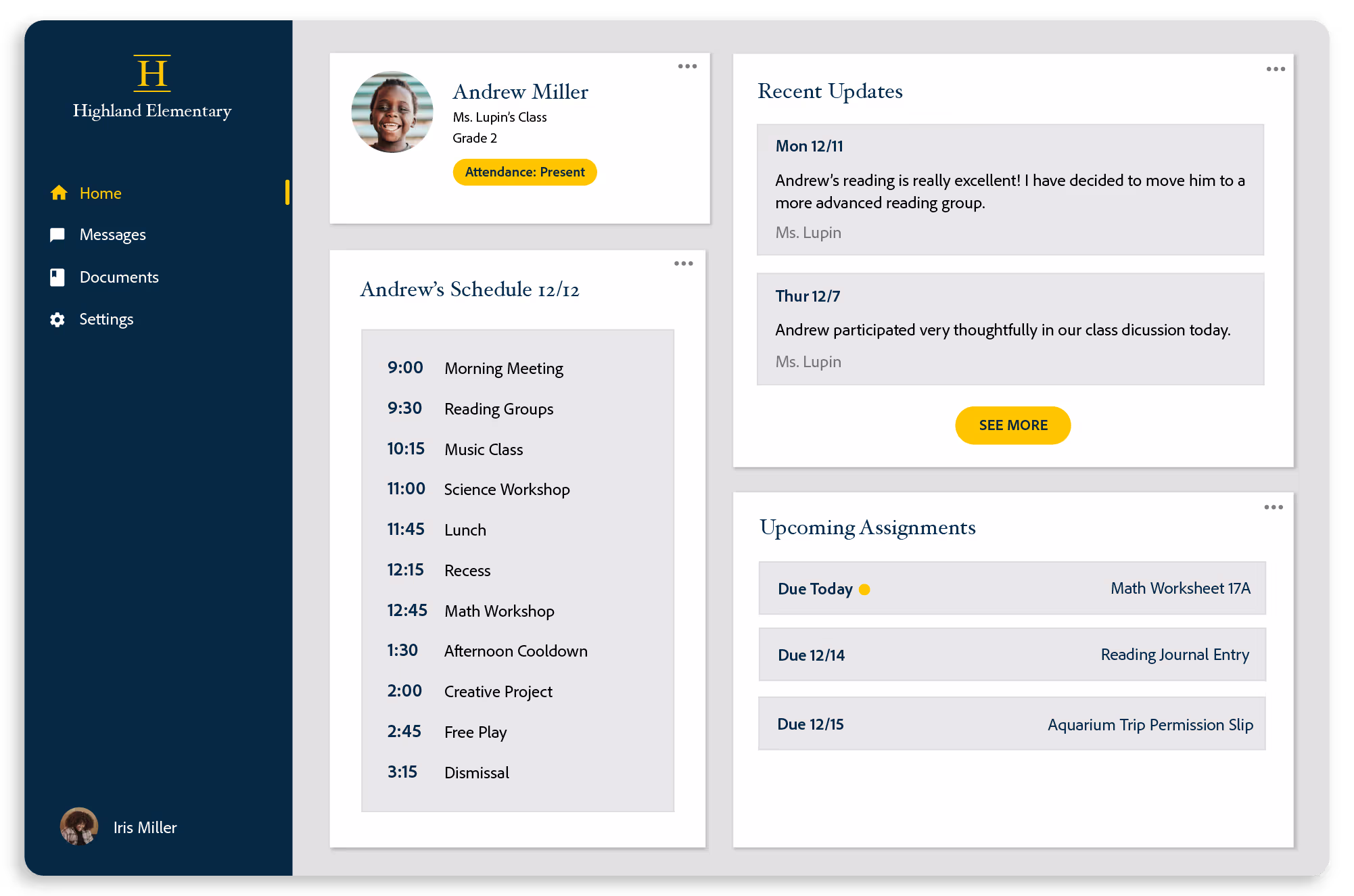 Education web app built with Adalo