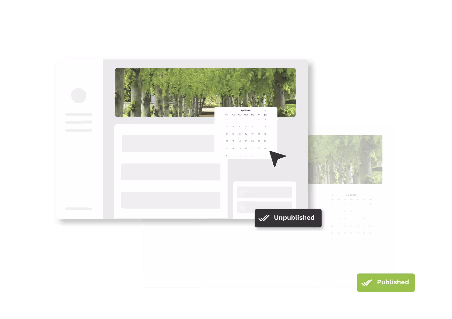 Web publishing controls in the Adalo app builder