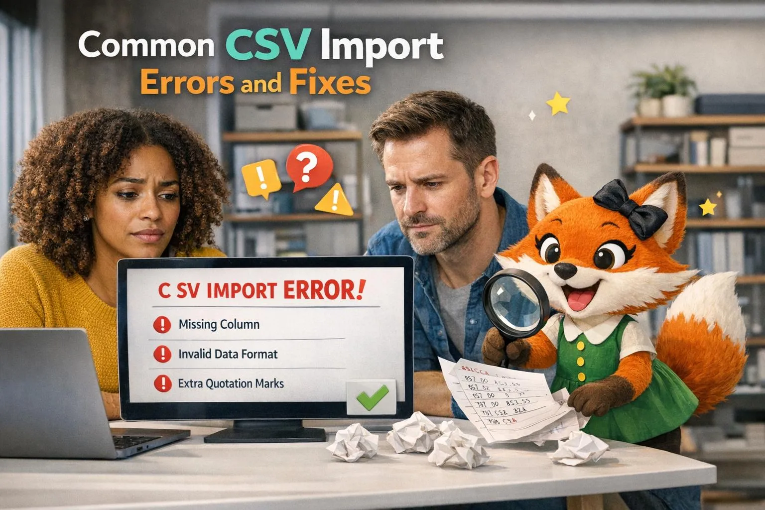 Common CSV Import Errors and Fixes