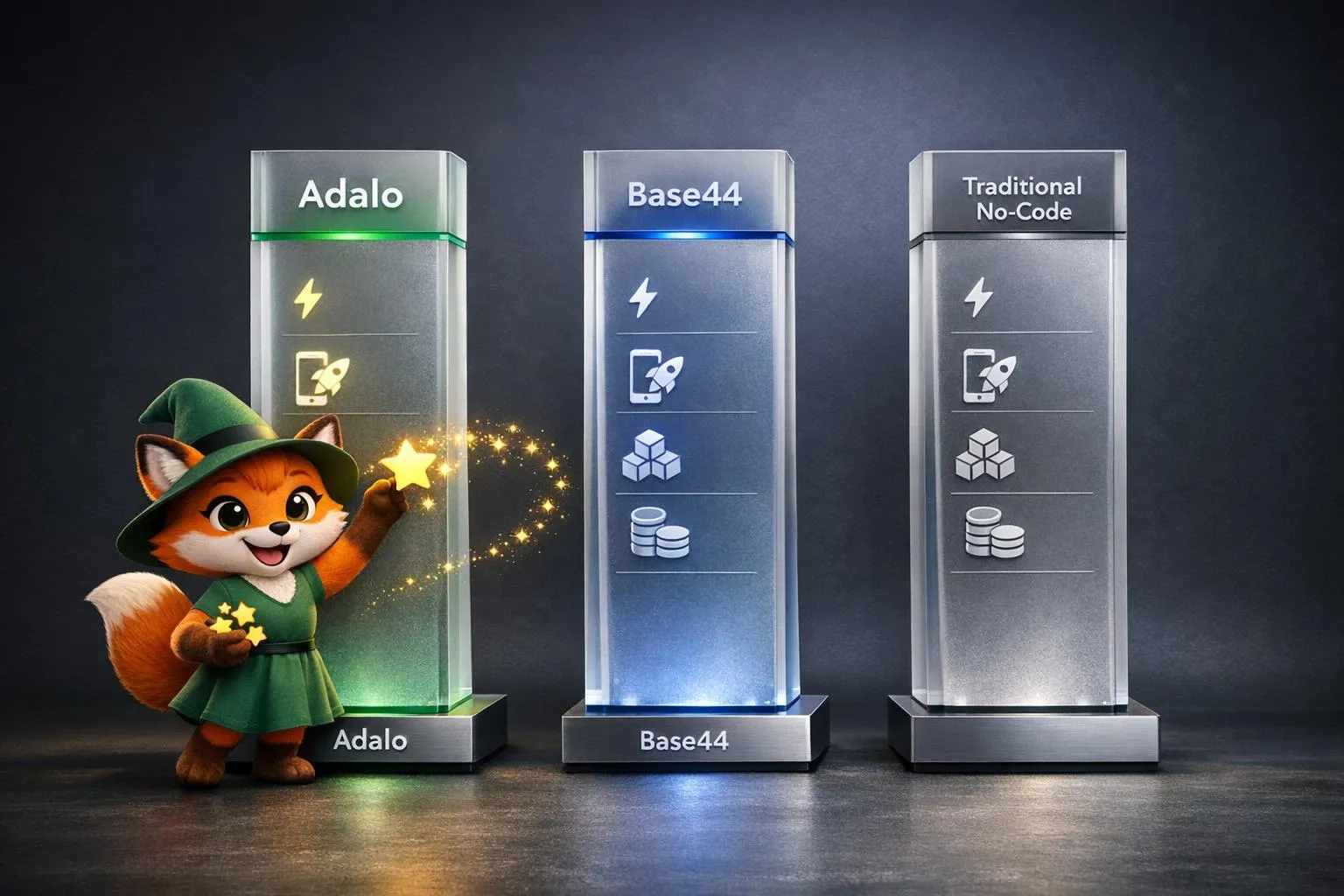 How AI App Builders Compare: Adalo vs Base44 vs Traditional No-Code