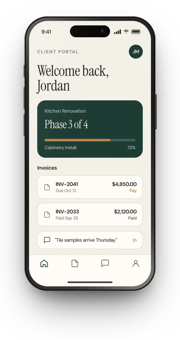 Harbor example app screen