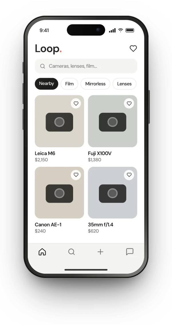 Loop example app screen